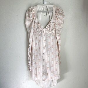 For Love and Lemons  | Romantic Floral Long Sleeve Mini dress